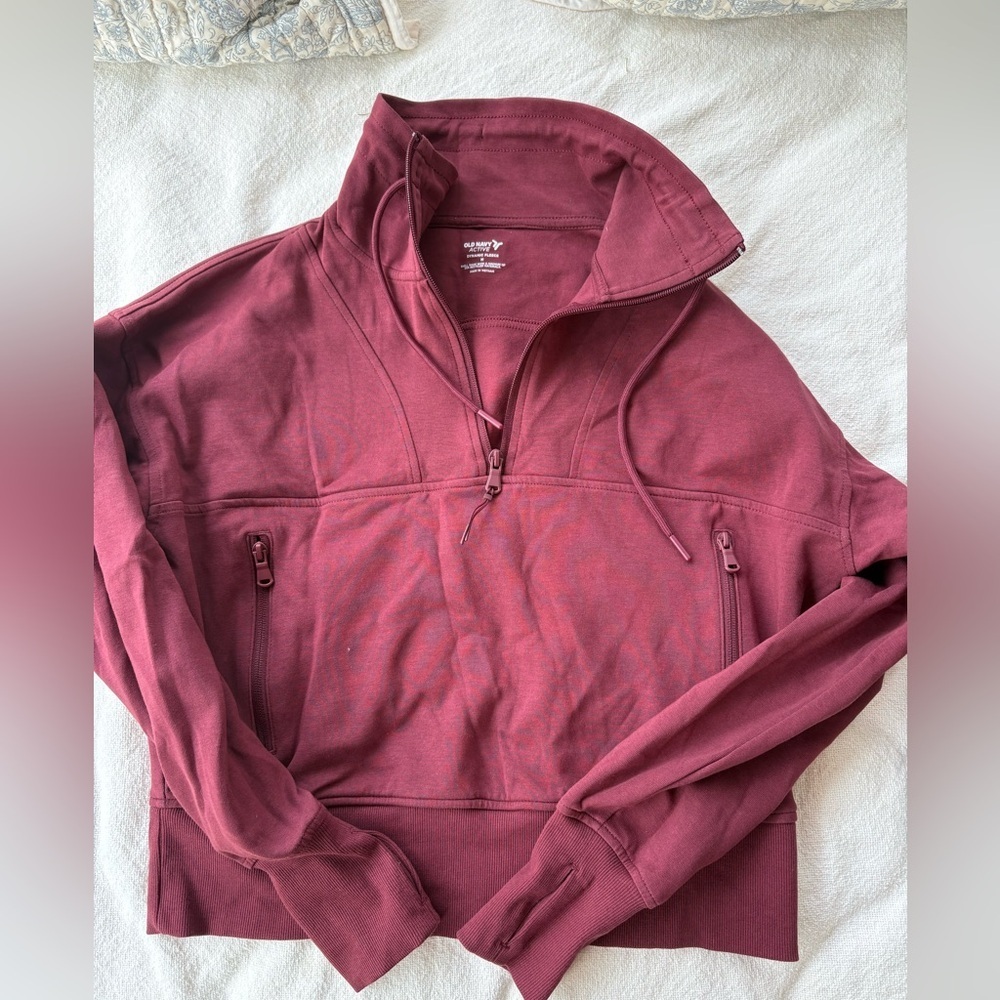 Old Navy Active Dynamic Fleece Half-Zip Pullover - Burgundy